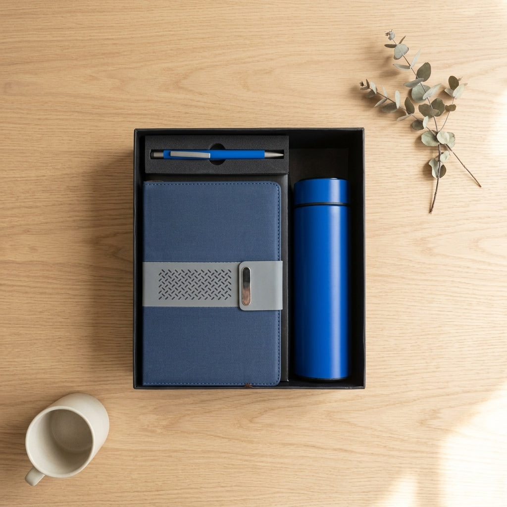 Blue Executive 3-Piece Suite - Personalized Employee Onboarding Gift
