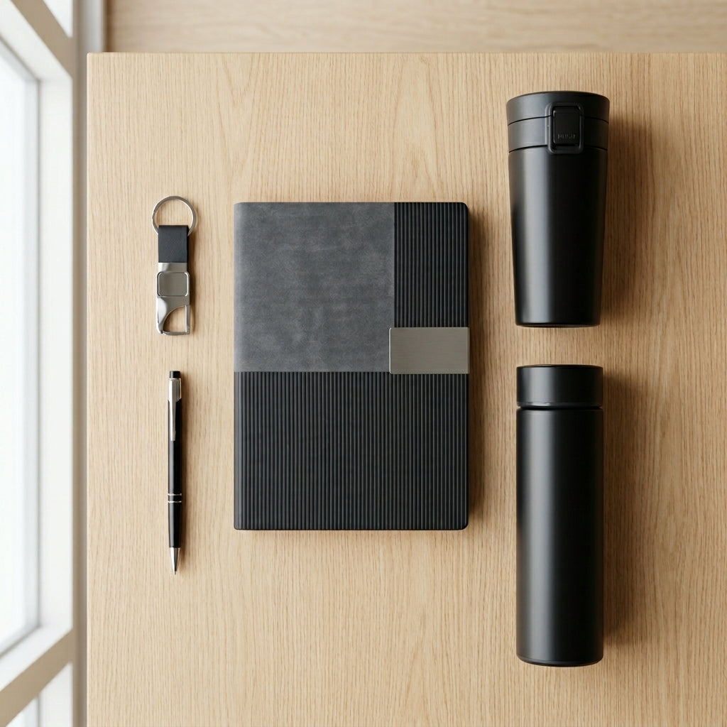 Executive Slate & Onyx 5-Piece Suite - Personalized Corporate Gift Set