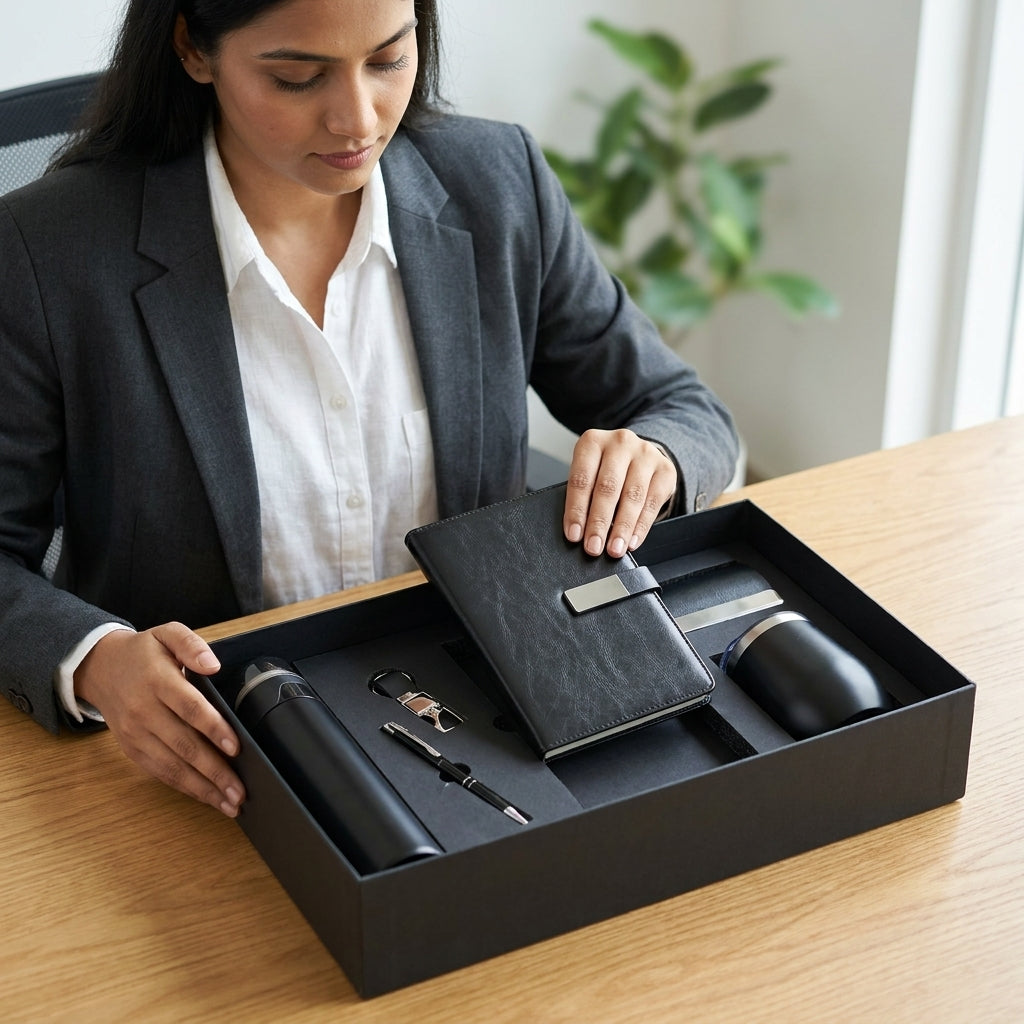 Executive Obsidian Black 6-Piece Suite - Personalized Corporate Gift Set