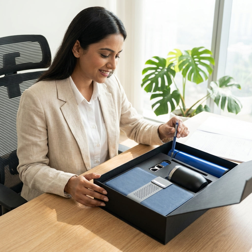 Executive Marine & Onyx 5-Piece Suite - Personalized Corporate Gift Set