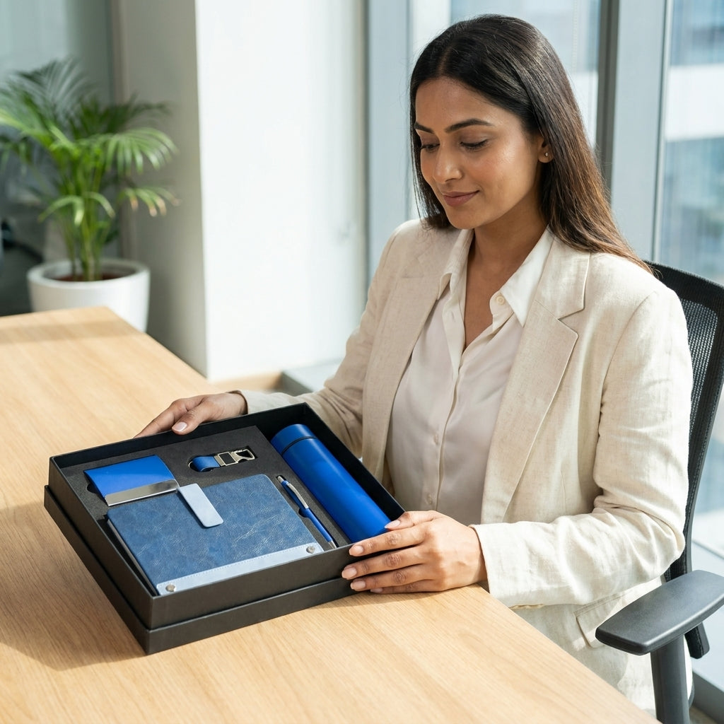 Executive Royal Navy 5-Piece Suite - Personalized Corporate Gift Set