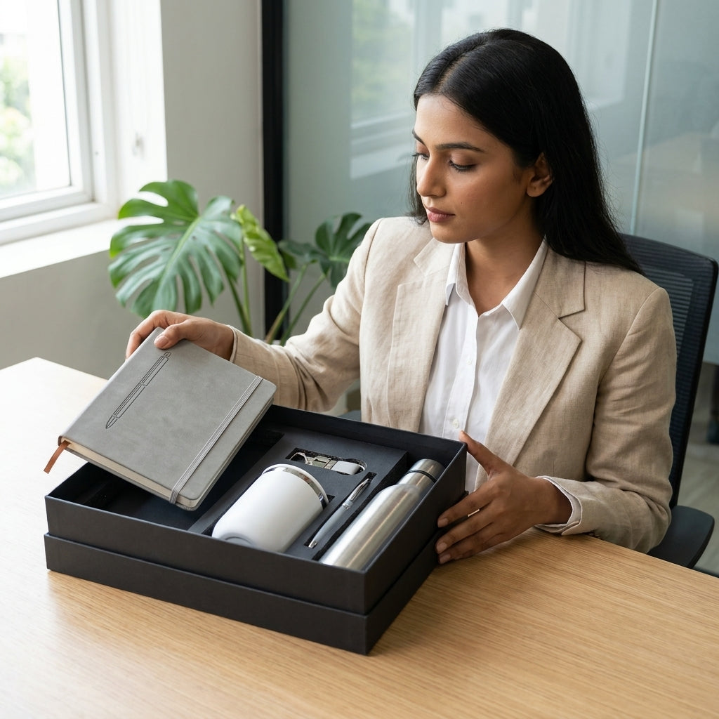 Executive Silver & Frost 5-Piece Suite - Personalized Corporate Gift Set