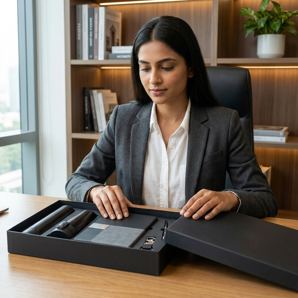 Executive Slate & Onyx 5-Piece Suite - Personalized Corporate Gift Set