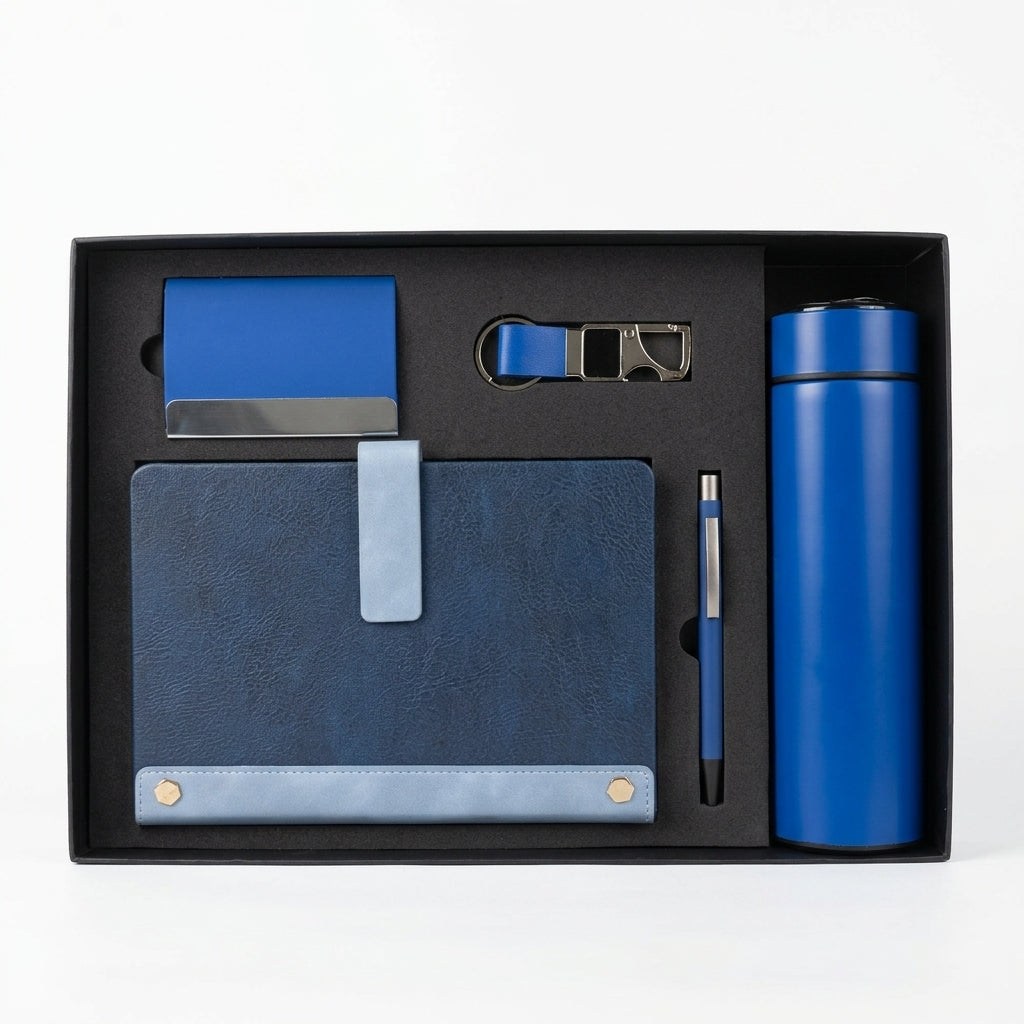 Executive Royal Navy 5-Piece Suite - Personalized Corporate Gift Set