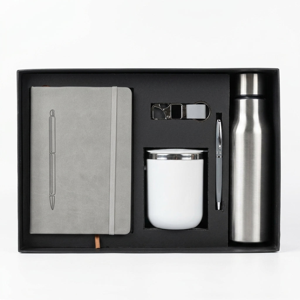 Executive Silver & Frost 5-Piece Suite - Personalized Corporate Gift Set