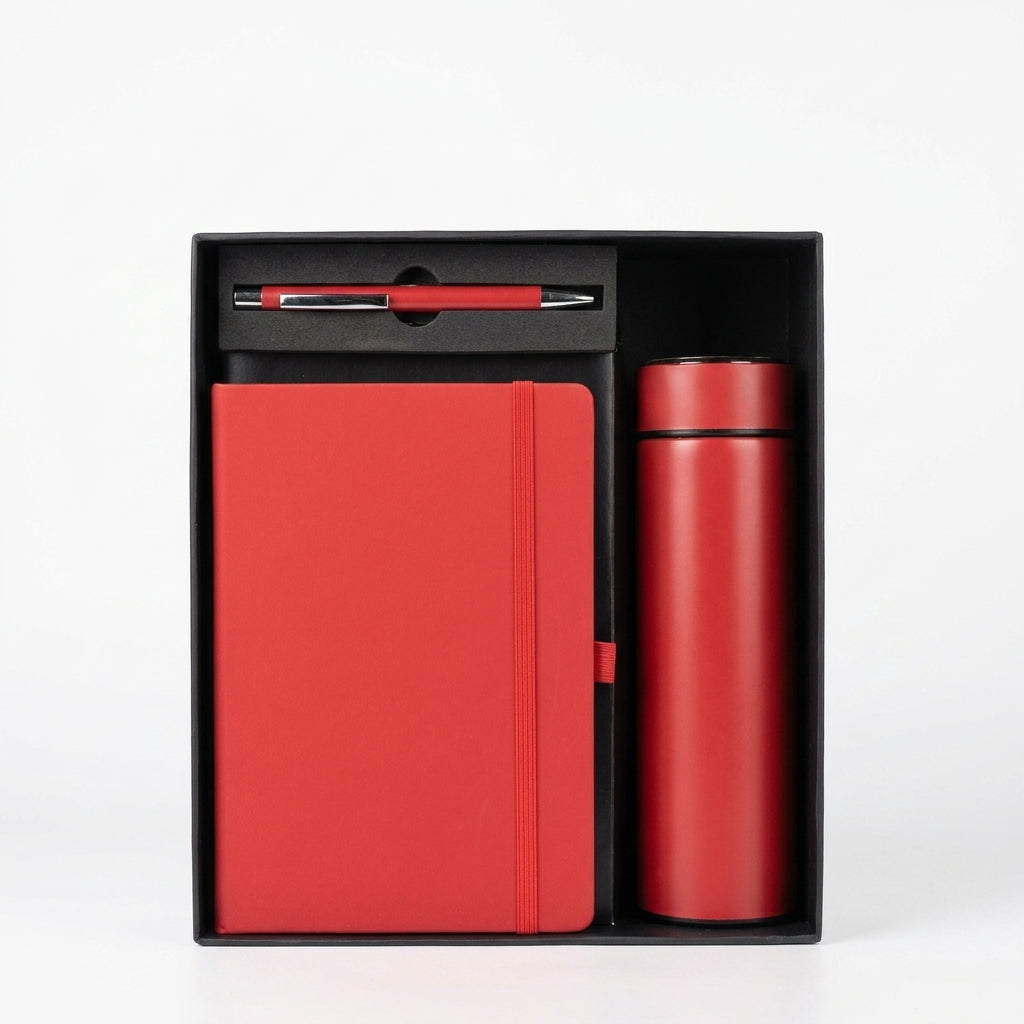 Executive Scarlet Red 3-Piece Suite - Personalized Corporate Gift Set