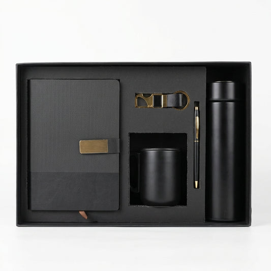 Executive Black & Gold 5-Piece Suite - Personalized Corporate Gift Set