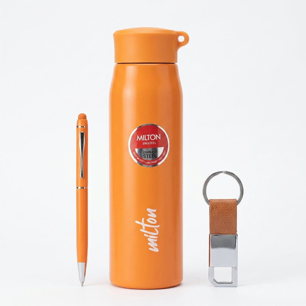 Executive Amber Orange 3-Piece Suite - Personalized Corporate Gift Set