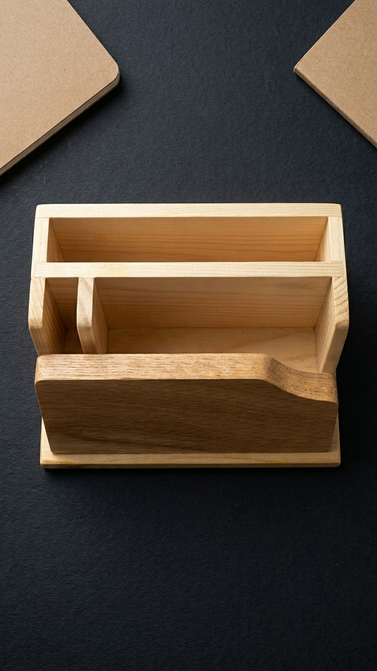 Organic Beechwood Dual-Pen & Smartphone Dock - Sustainable Gift Set