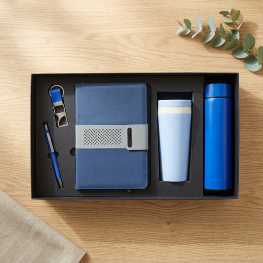 Executive Cobalt Blue 5-Piece Suite - Personalized Corporate Gift Set