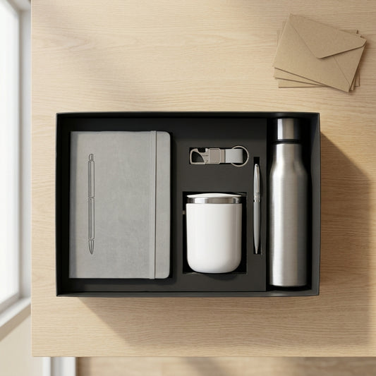 Executive Silver & Frost 5-Piece Suite - Personalized Corporate Gift Set